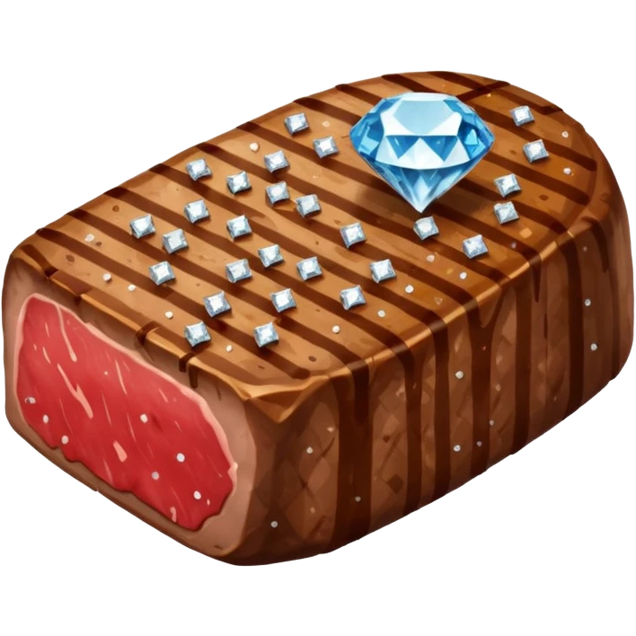 алмазный стейк, no background emoji