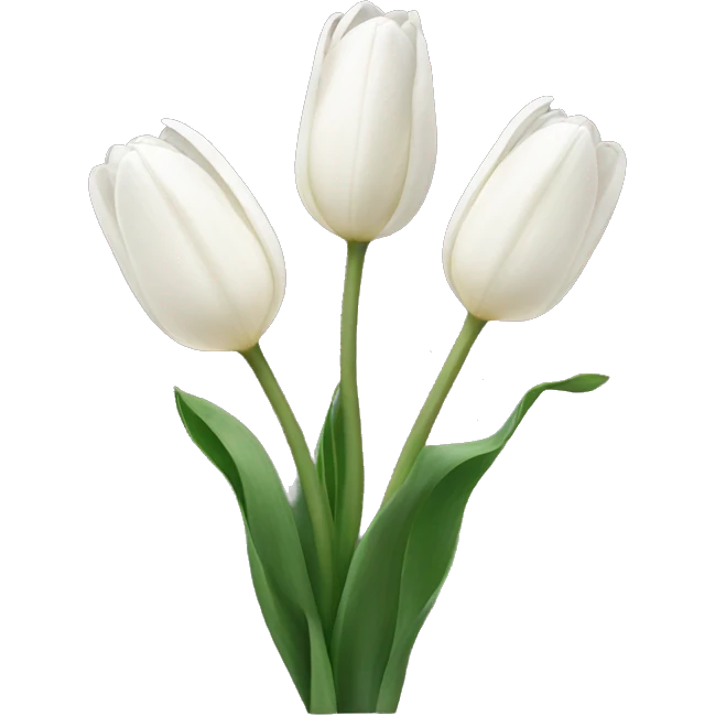white tulips  emoji