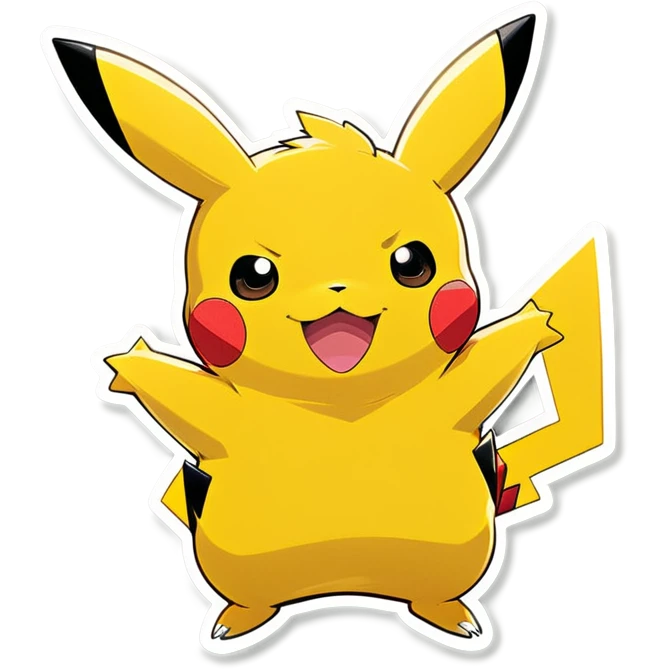 Pikatchu doing fitness emoji
