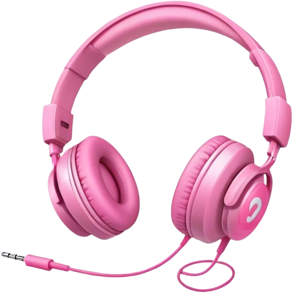 Pink headphones with pink bows emoji emoji
