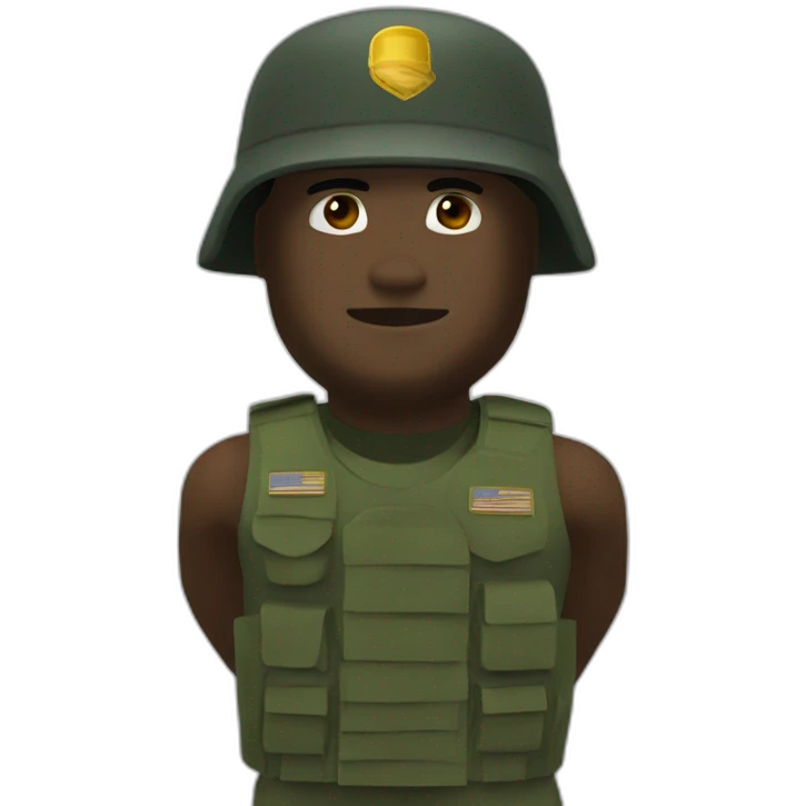 Roblox man with military suite emoji