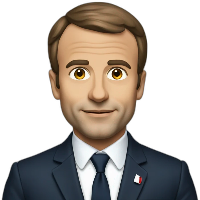 Emanuel macron à 4 patte emoji