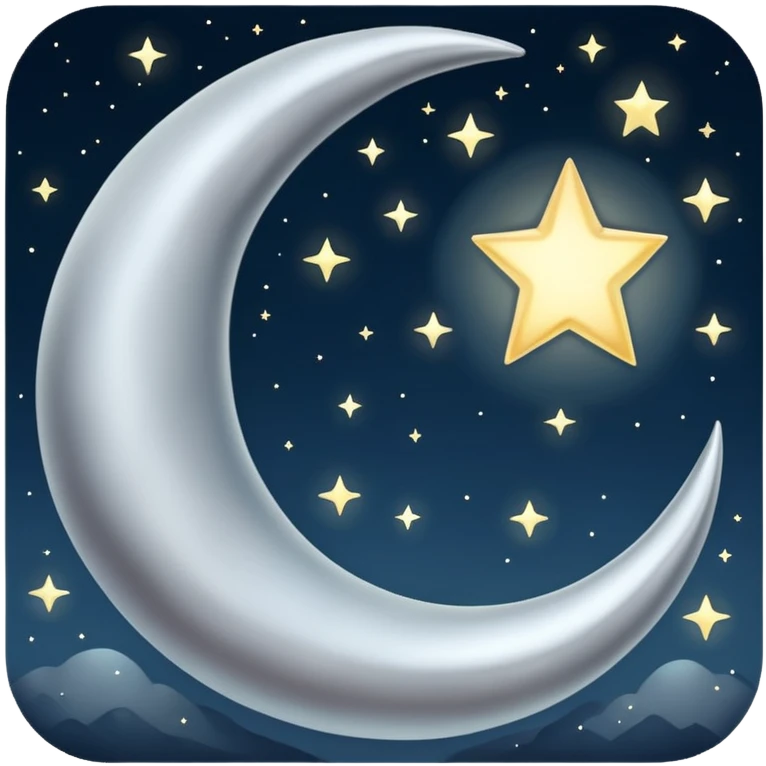 The crescent moon emoji