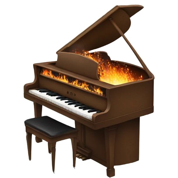 Playing a fire piano emoji