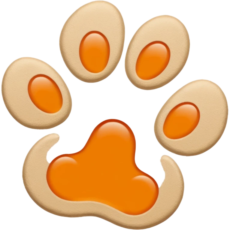 a very light pale pastel orange #FFDBBB pawprint emoji
