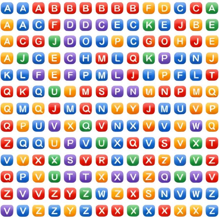 Make the full alphabet  emoji