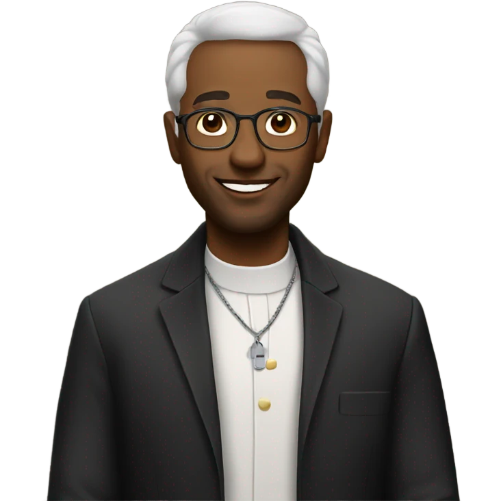 White pastor  emoji