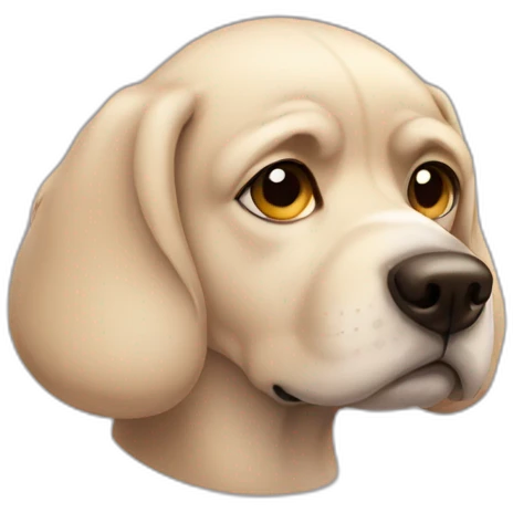 Sad dog emoji