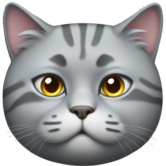 fat grey cat emoji