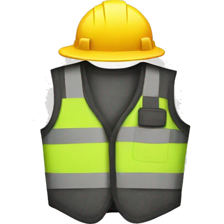Construction hat vest  emoji