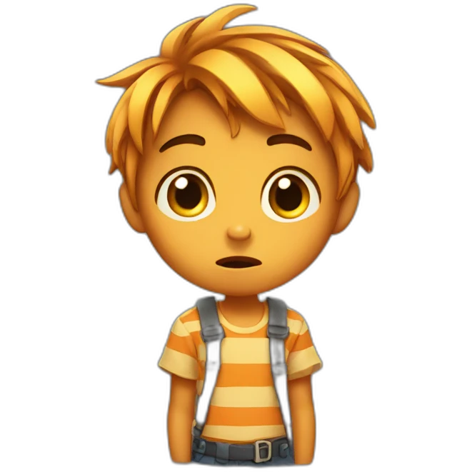 Confused small tiger boy emoji