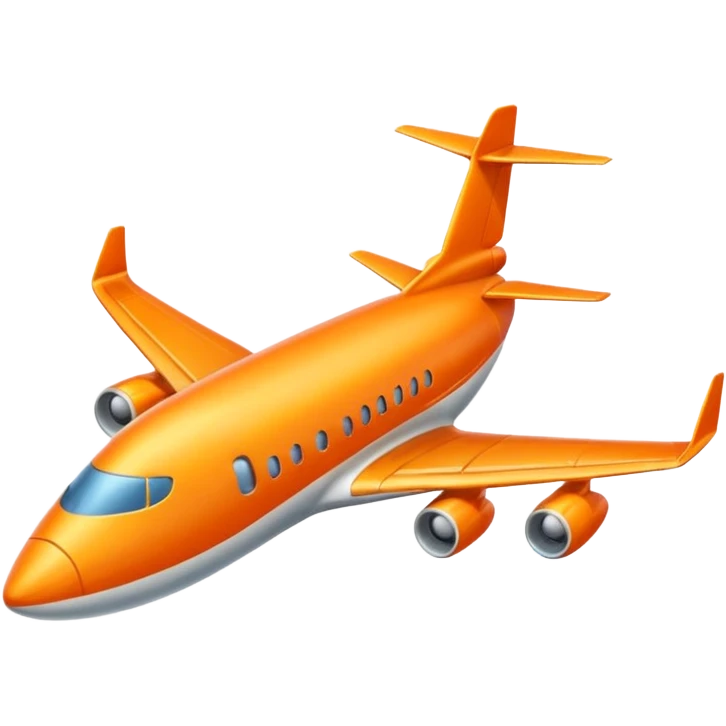 Orange rising plane emoji