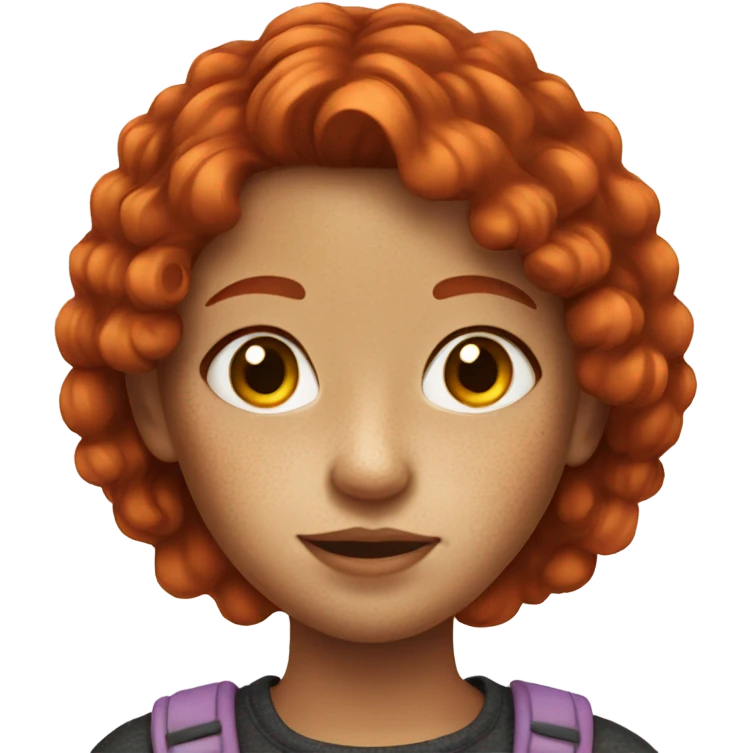 Girl with red hair and freckles emoji