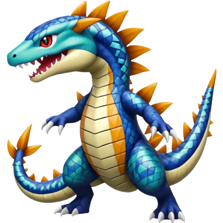 Meloetta-Garchomp-Feraligatr-Pokémon-Fakémon-fusion-hybrid-creature emoji