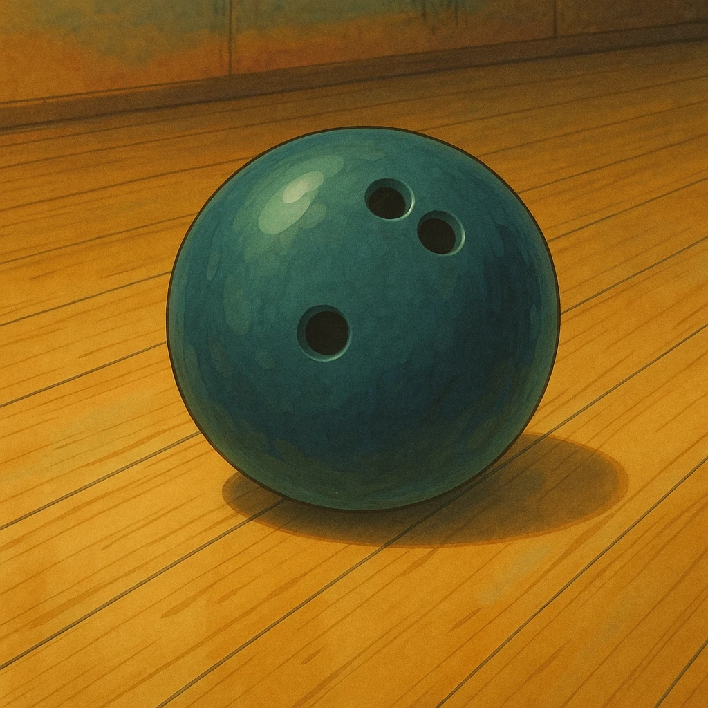 bowling ball ghibli style emoji