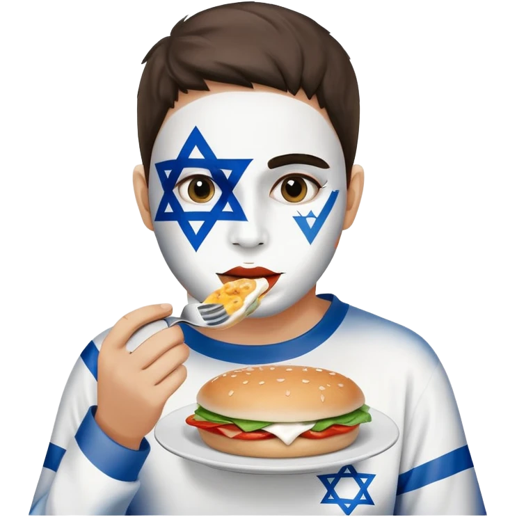 Israel flag eating food emoji