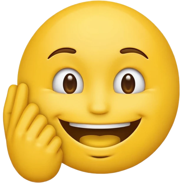 Emoji face covering mouth with hand emoji