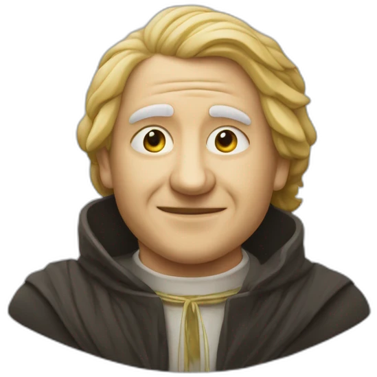 Alter man mit glatze im Stil von loriot emoji