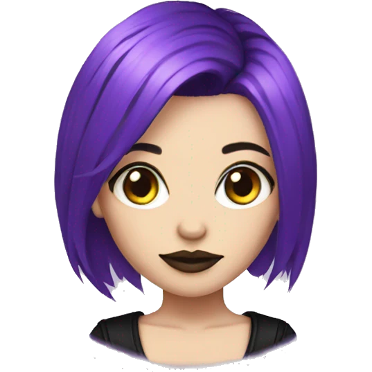 purple hair goth chick emoji