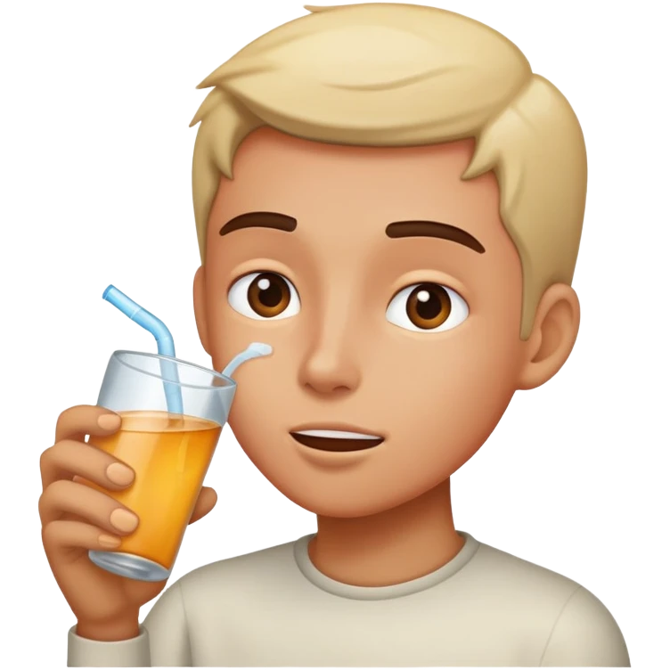 Thirsty person  emoji