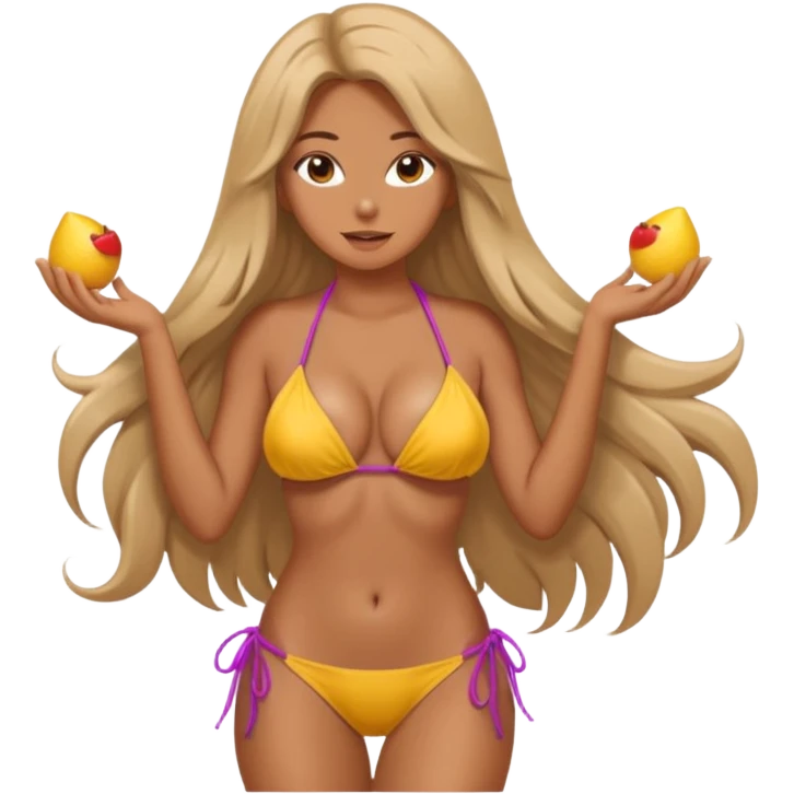 sexy girl in bikini string big bubbs emoji