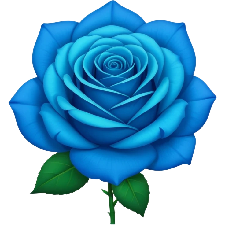 rose shape flower, no stem, now make it a 100% blue, 9.8% green, 0% red, bold and vibrant shade of blue emoji