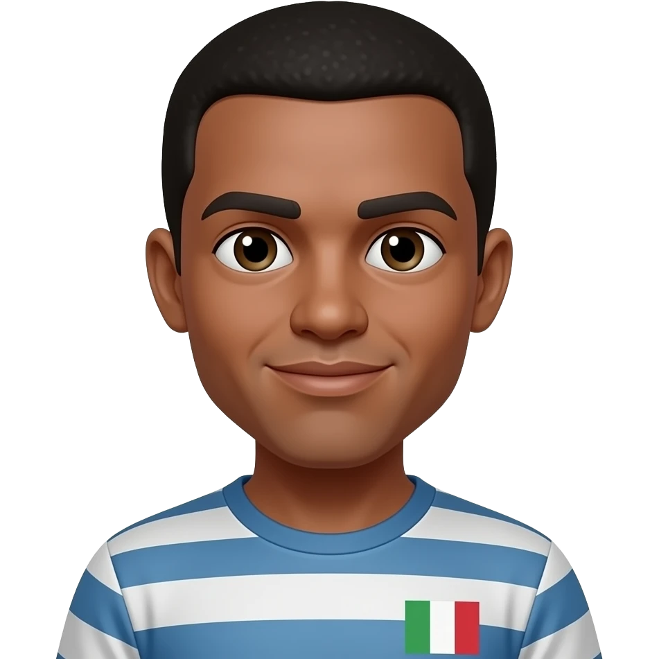 homme foncé cheveux noir cheveux court italien 30 ans emoji