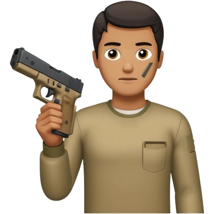 GUY HOLDING A GLOCK 19 GEN 5 emoji