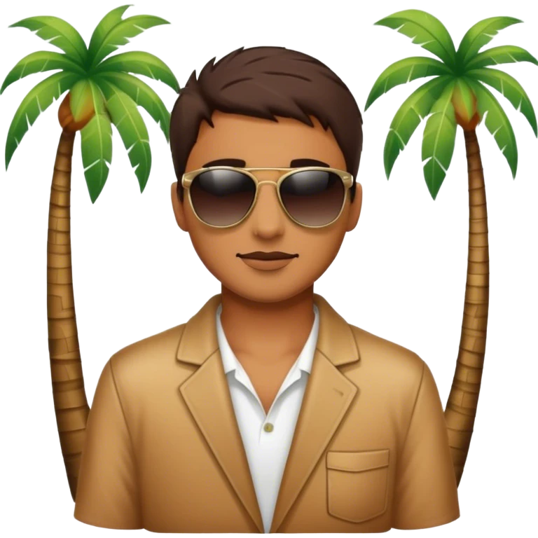 palm tree with sunglasses emoji