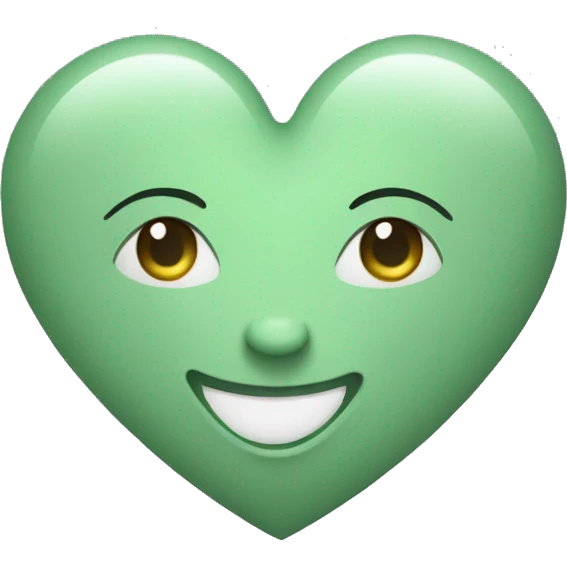 sage green heart  emoji