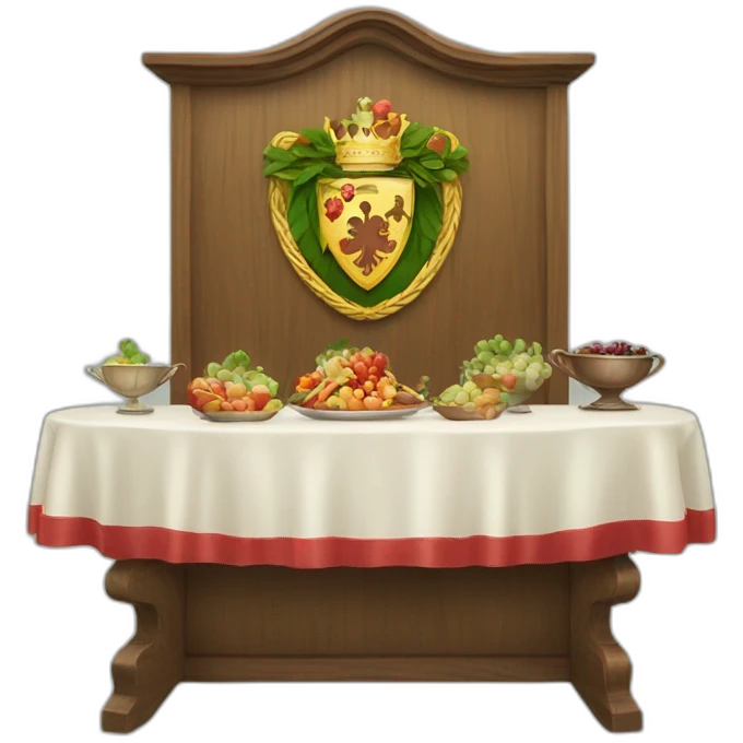 Family crest buffet table emoji