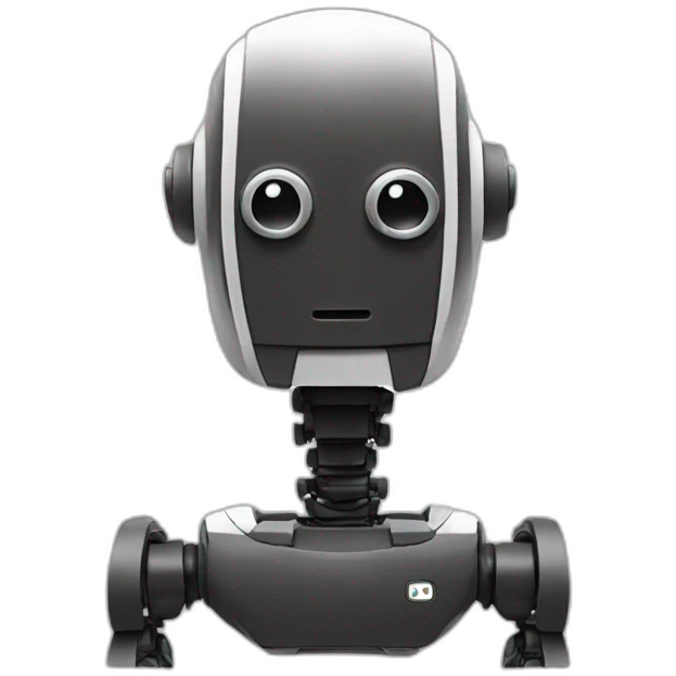 robot black white emoji