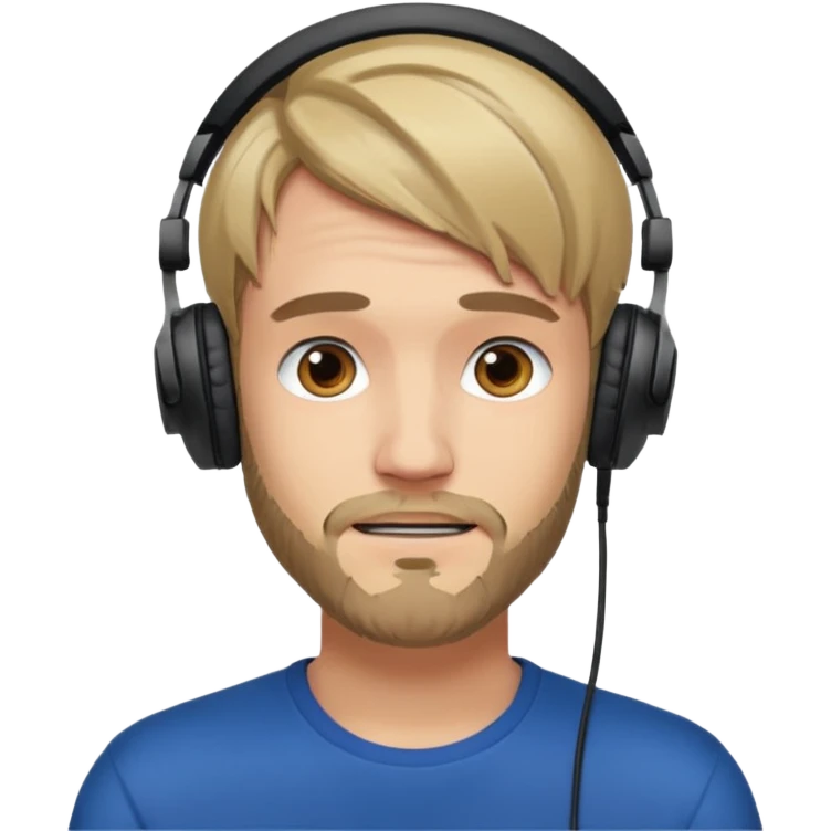 Pewdiepie with headphones emoji