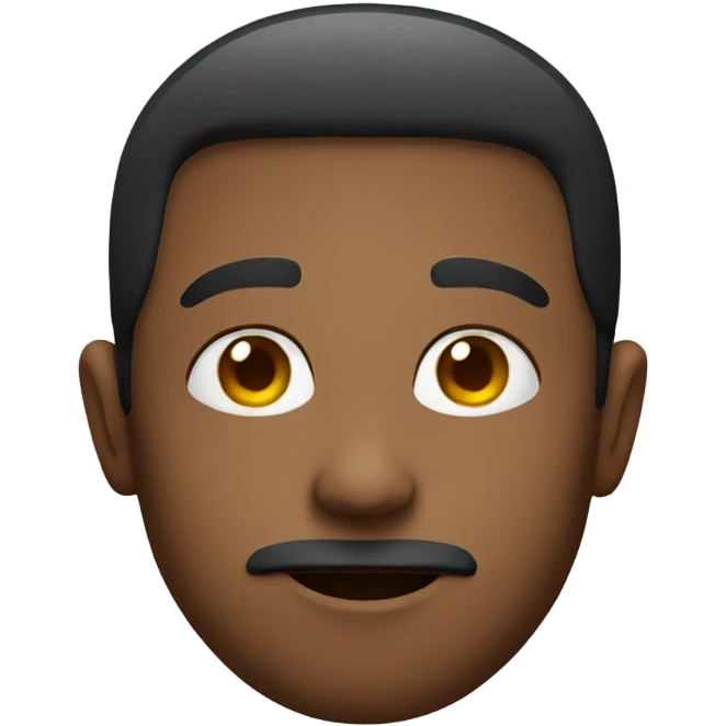 Straight face emoji