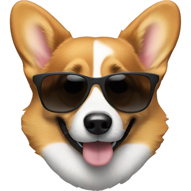Corgi with shades emoji