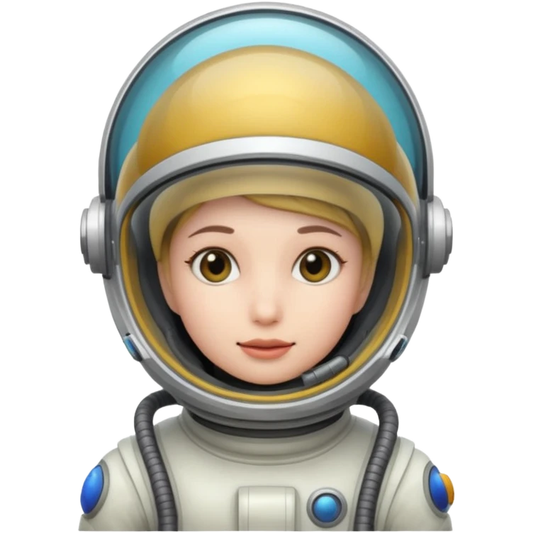A worm wearing a space helmet  emoji