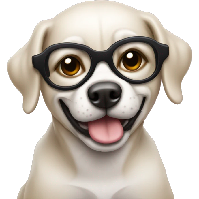 Perro con gafas  emoji