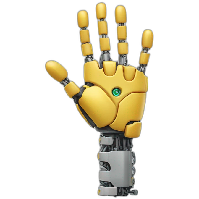 bionic hand going for a handshake emoji