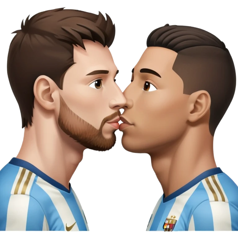 messi and ronaldo kiss emoji