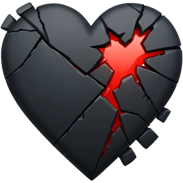 BLACK BROKEN HEART emoji