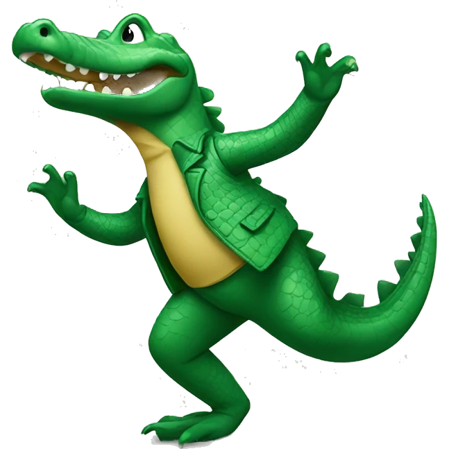 Alligator dancing  emoji