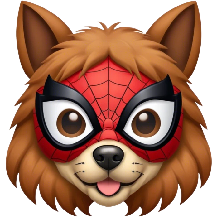 DOG in SPIDER MAN mask emoji