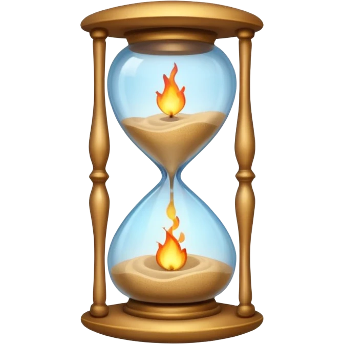 ⏳✨ — Hourglass + Spark

An hourglass with a tiny spark at the centre. emoji