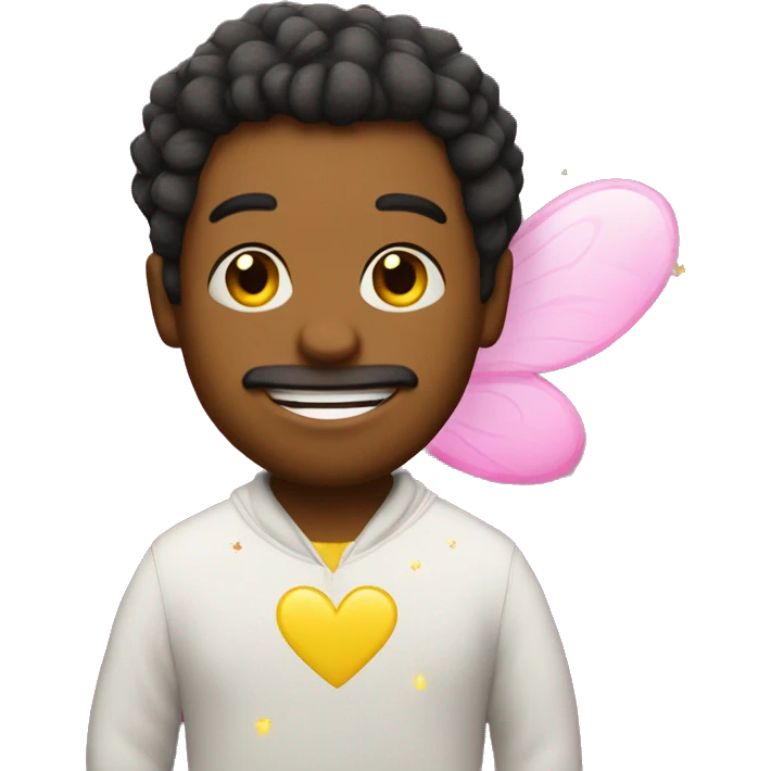 Juan na bee a. with a pink heart and yellow sparkles  emoji