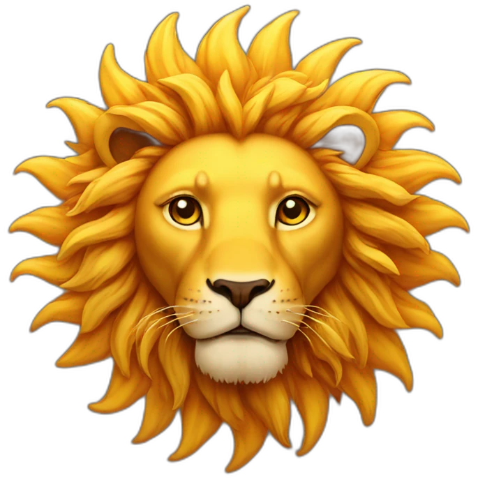 Sun and lion emoji