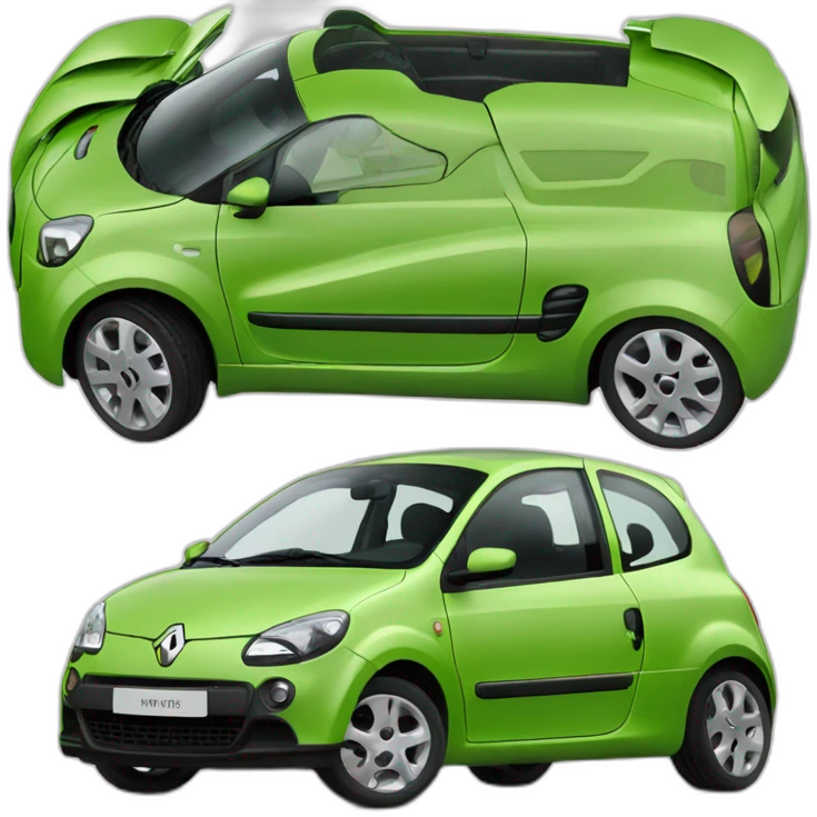 Renault twingo 2 verte pomme emoji