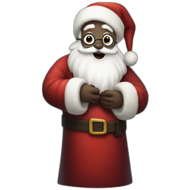 Papa Noel estilo pesadilla antes de navidad de tim burton emoji
