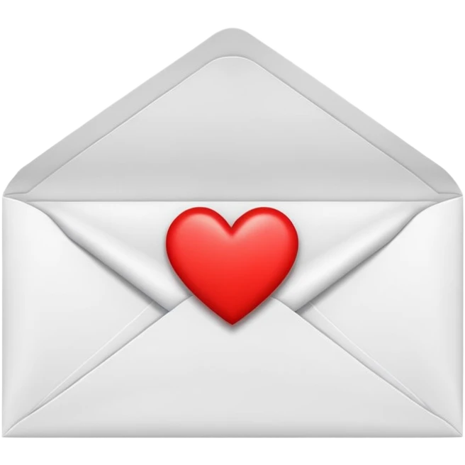 envelope with a small heart coming out emoji