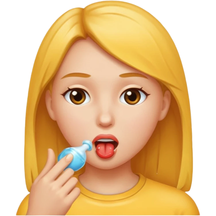 Girl sucking on cock emoji