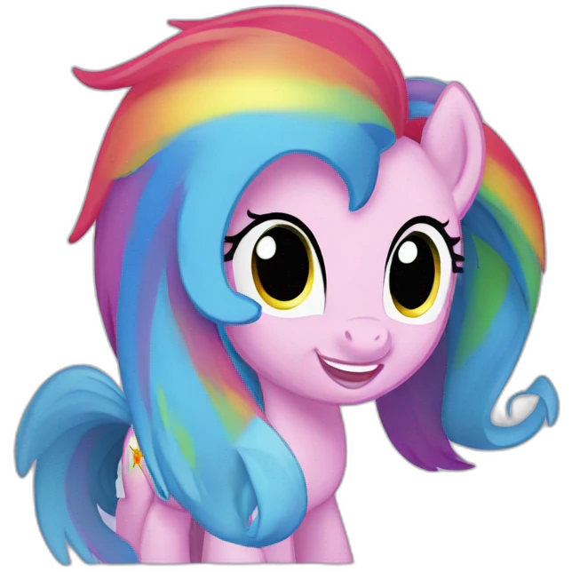 my little pony rainbow effect emoji